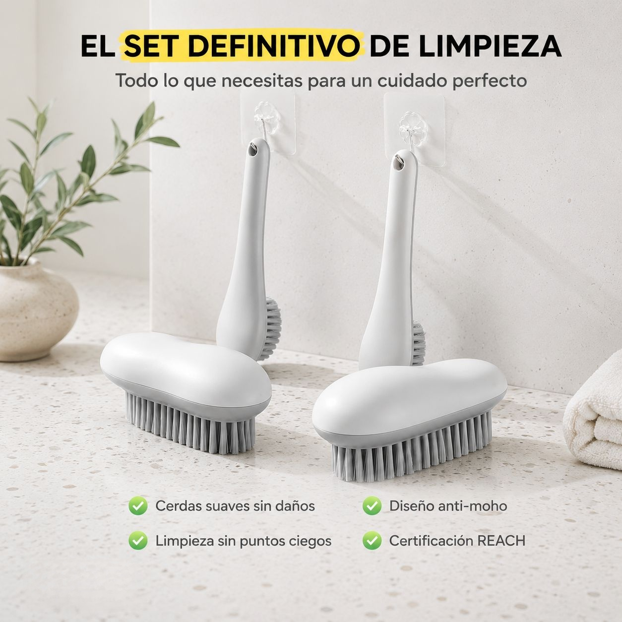 Cepillo doméstico multifuncional de cerdas suaves para limpiar zapatos