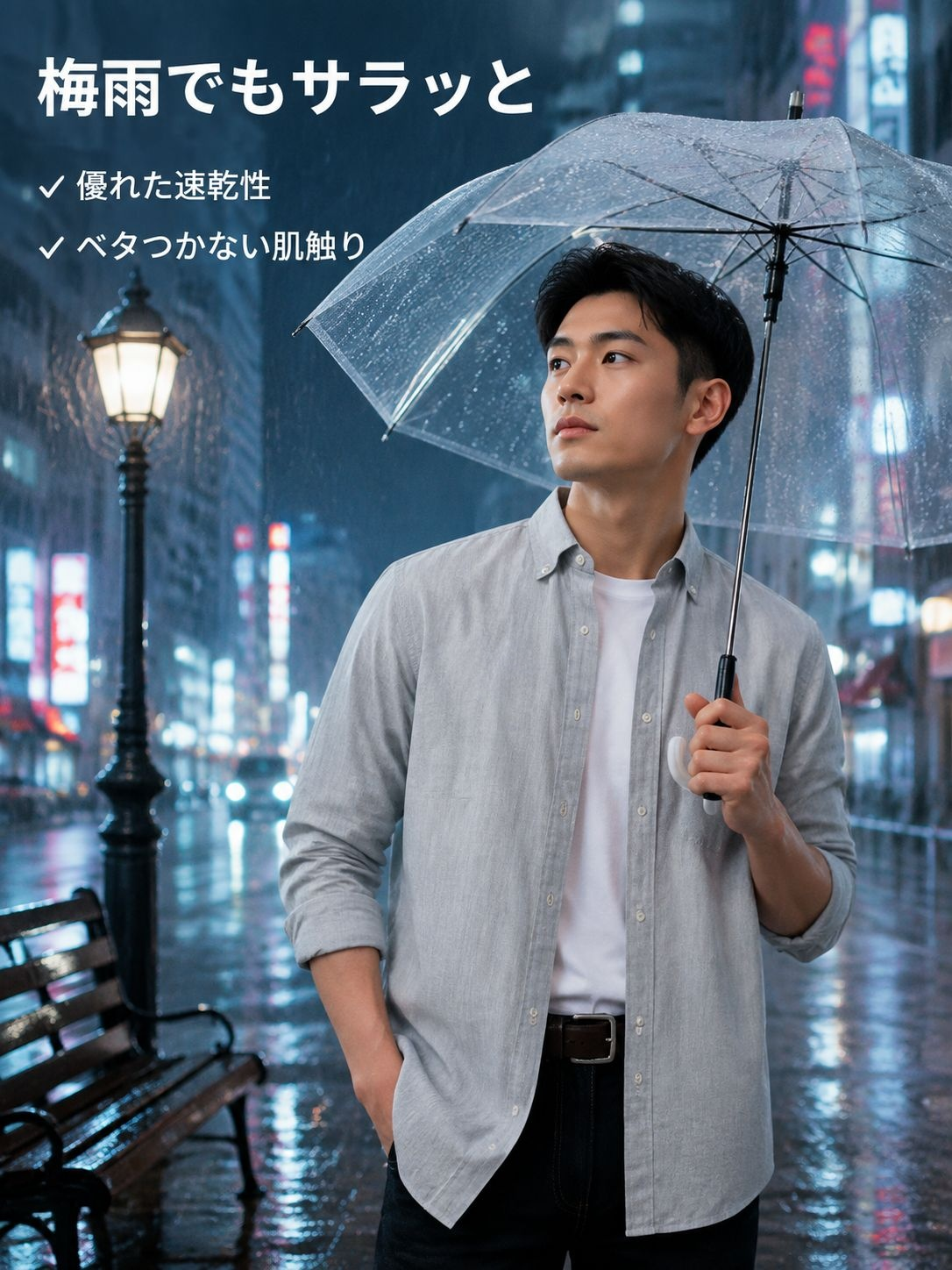細身メンズシャツ
