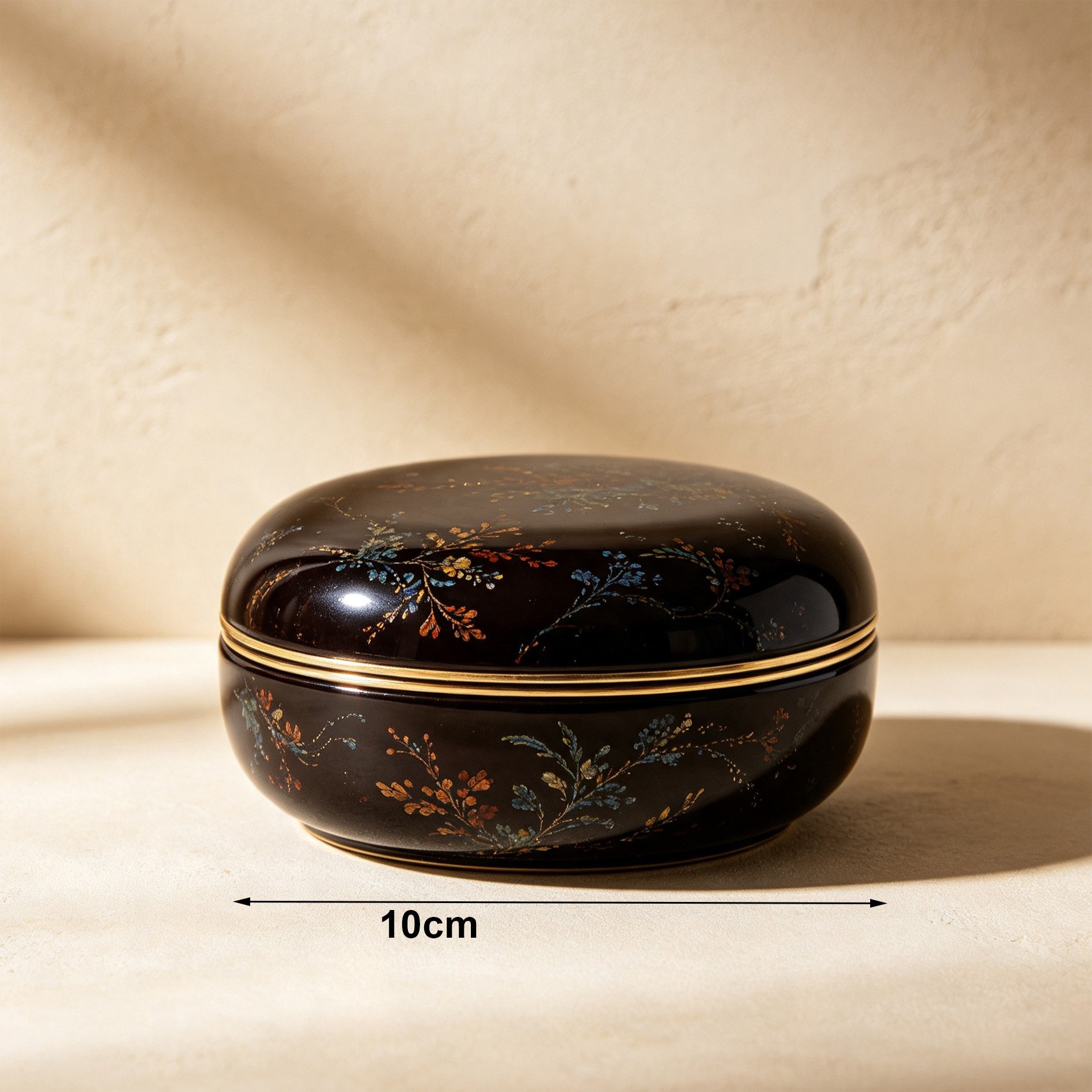 Traditional hand-painted jewelry storage box