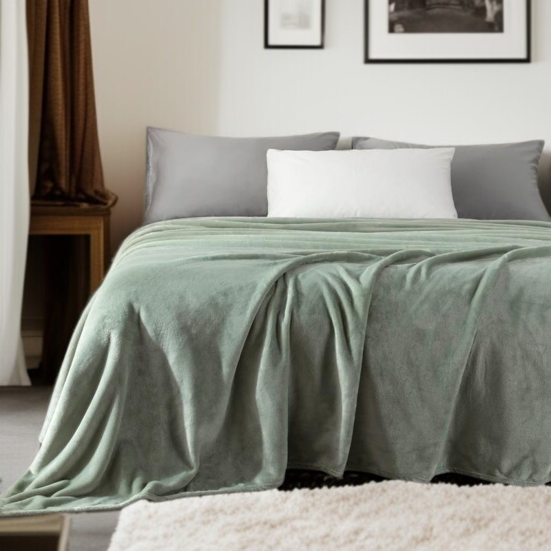 북유럽 플란넬 홑겹 담요 퓨어 컬러  심플 담요