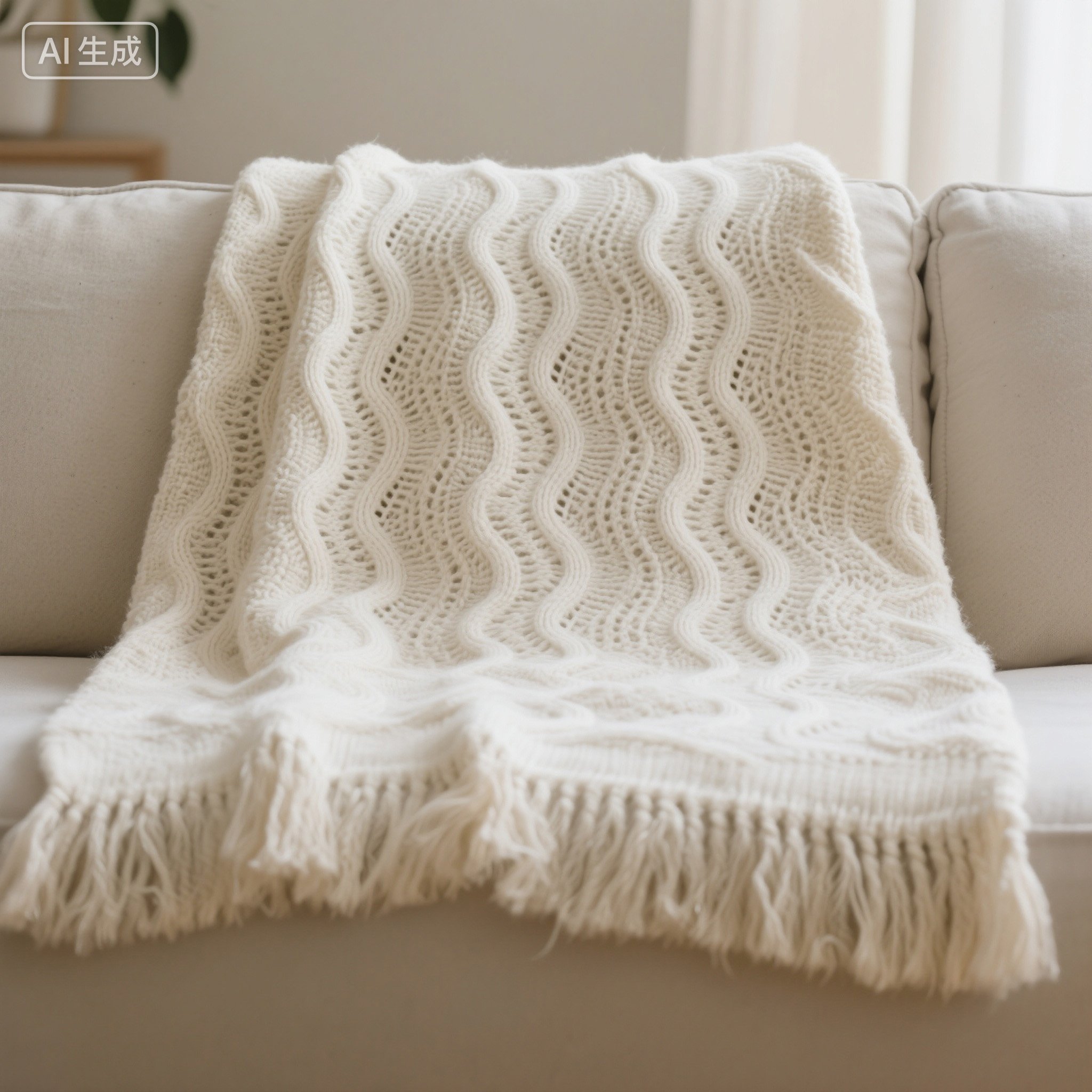  ผ้าห่มผ้าฝ้ายถักเนื้อนุ่มสบาย