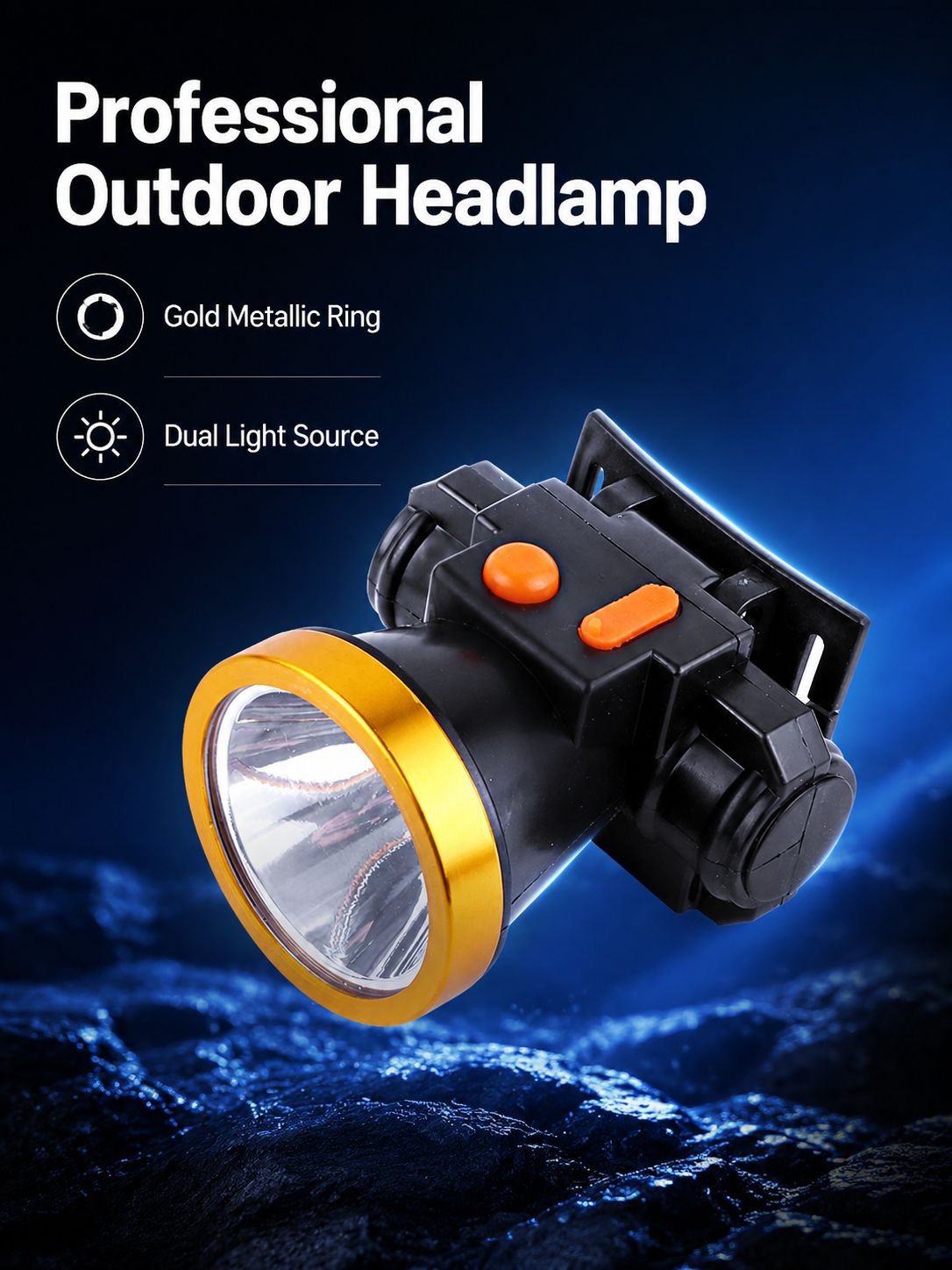 Outdoor Rechargeable LED Headlamp for Fishing