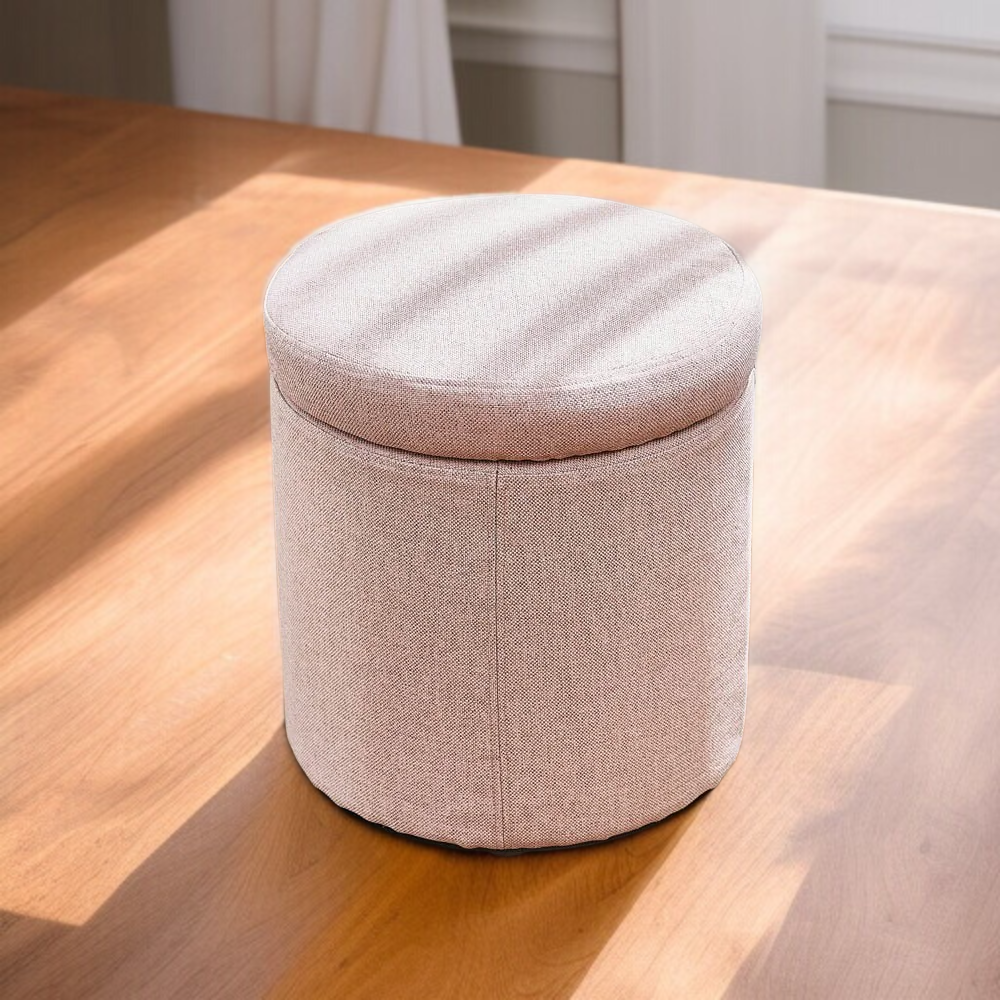 라라홈 마카롱 수납 패브릭 화장대 스툴