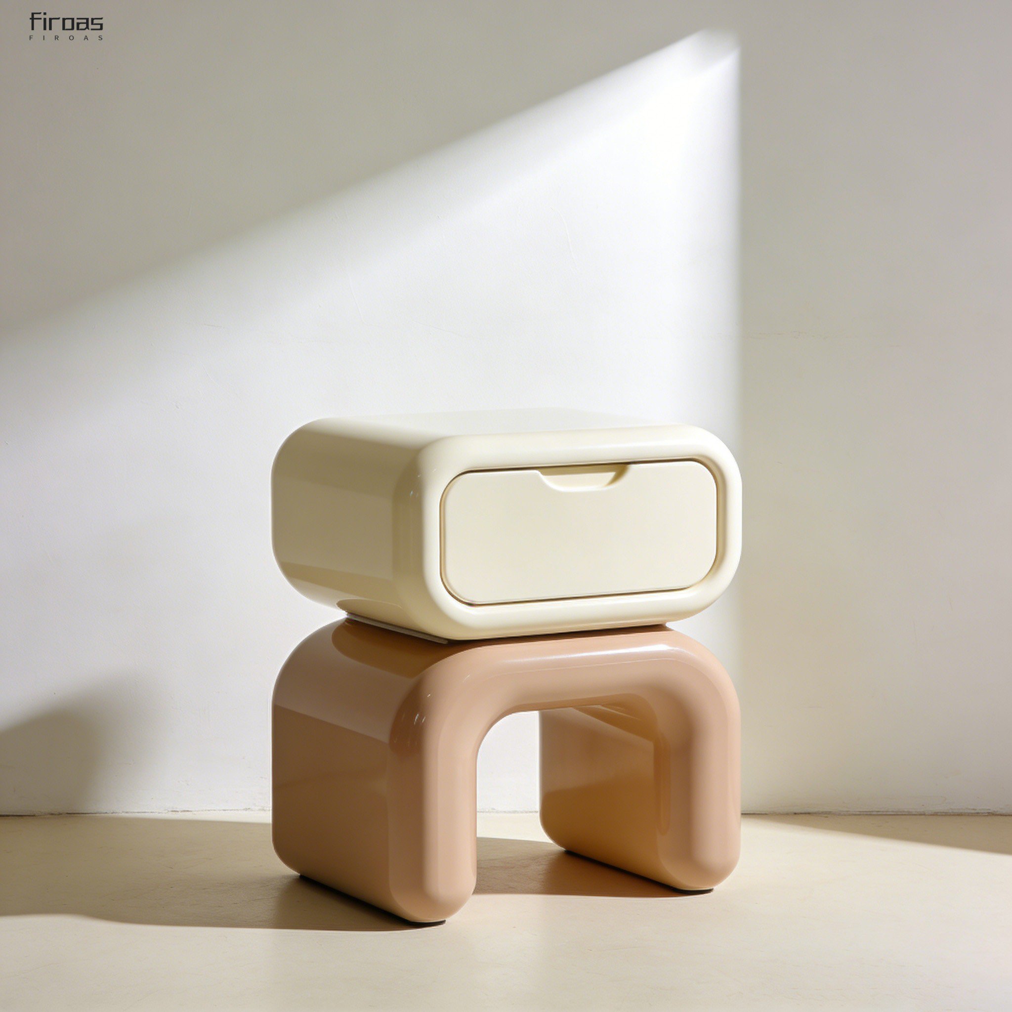 โต๊ะข้างเตียงสไตล์โมเดิร์น (2 ชิ้น)