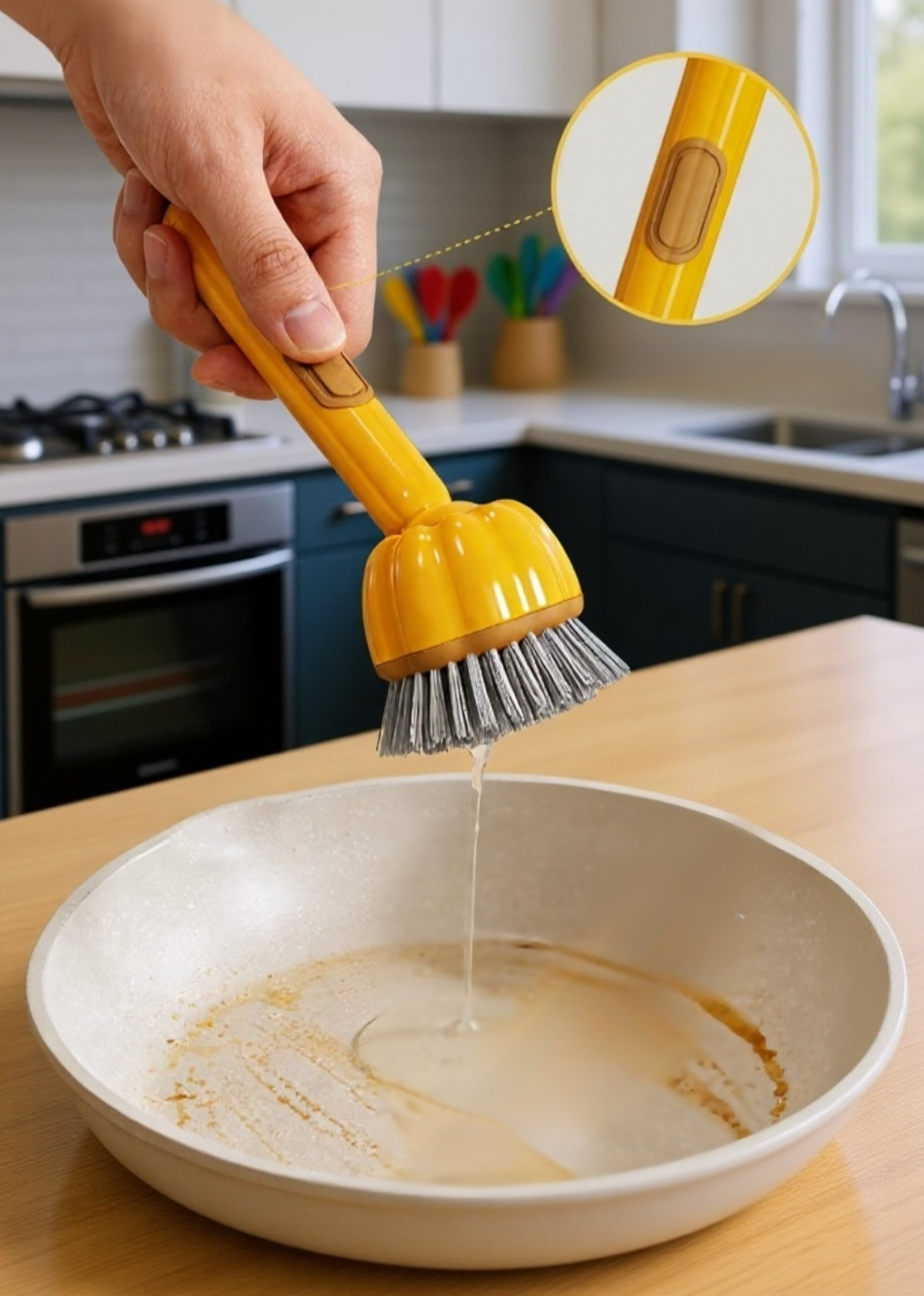 แปรงล้างกระทะและเครื่องครัว