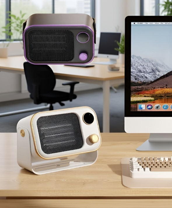 미니 전기히터로 겨울철 실내 난방