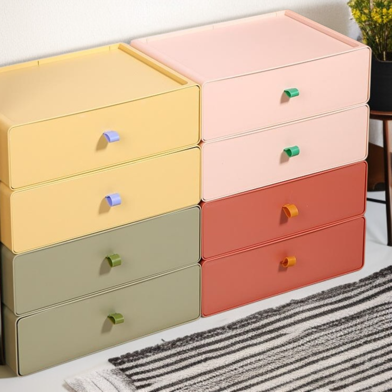 علبة تخزين درجية للملابس مع تقسيم للجوارب والملابس الداخلية والأحذية