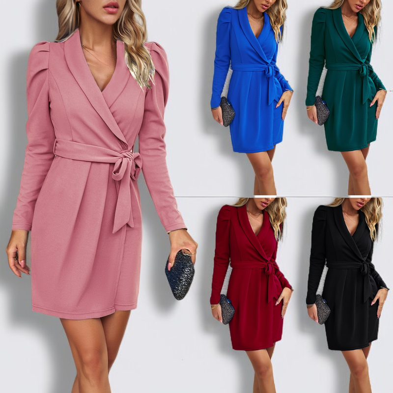 ファッショナブルな長袖ジョガーワンピース