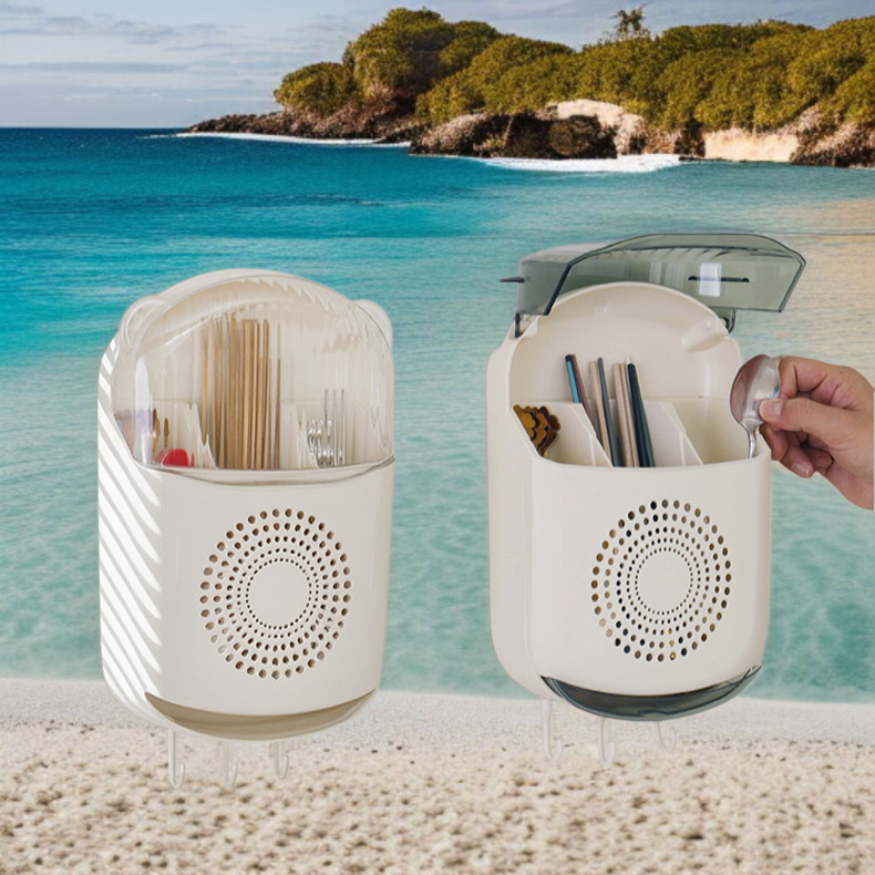 패션 벽걸이 수저 수납함 다용도 주방선반 패션 홈 수저통