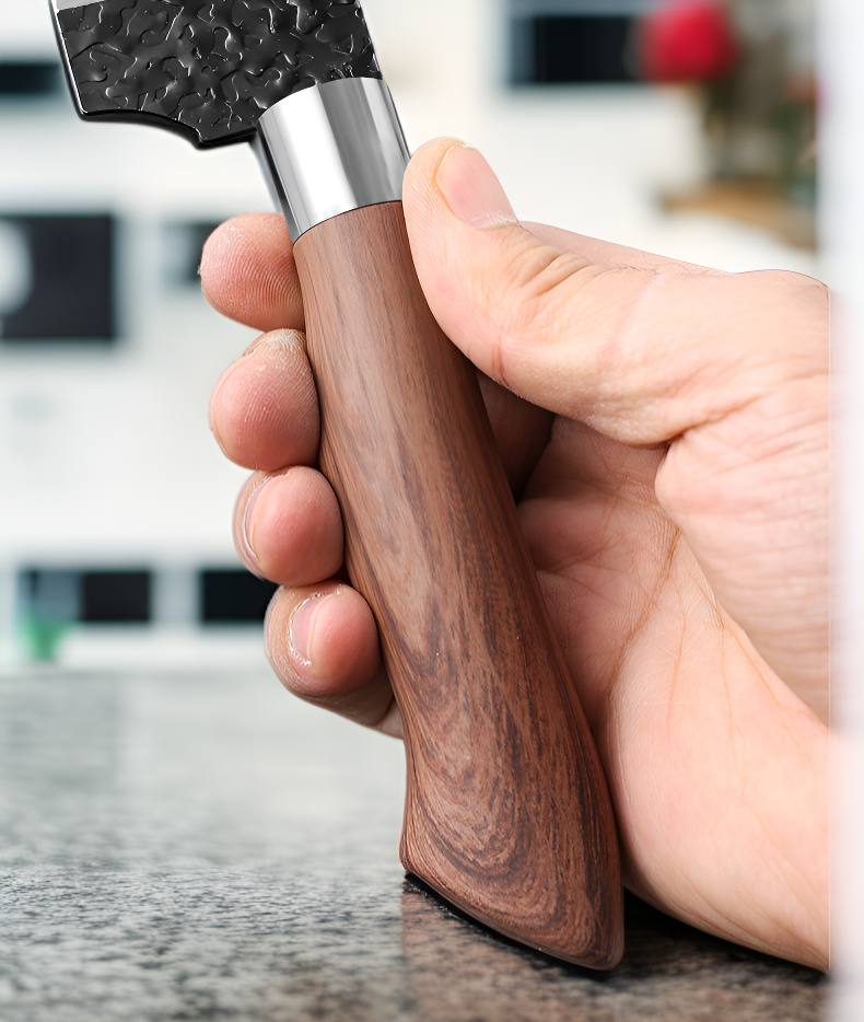 스테인리스 스틸 칼날 클로즈업 사진