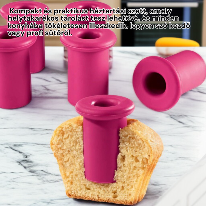 Többfunkciós konyhai sütőeszközök, kör alakú szilikon lyukasztóval