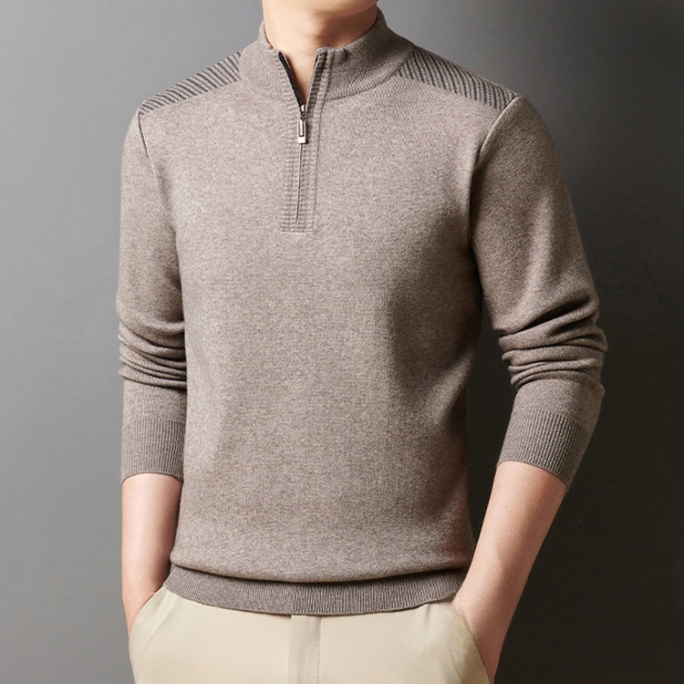 남성용 터틀넥 두꺼운 스웨터