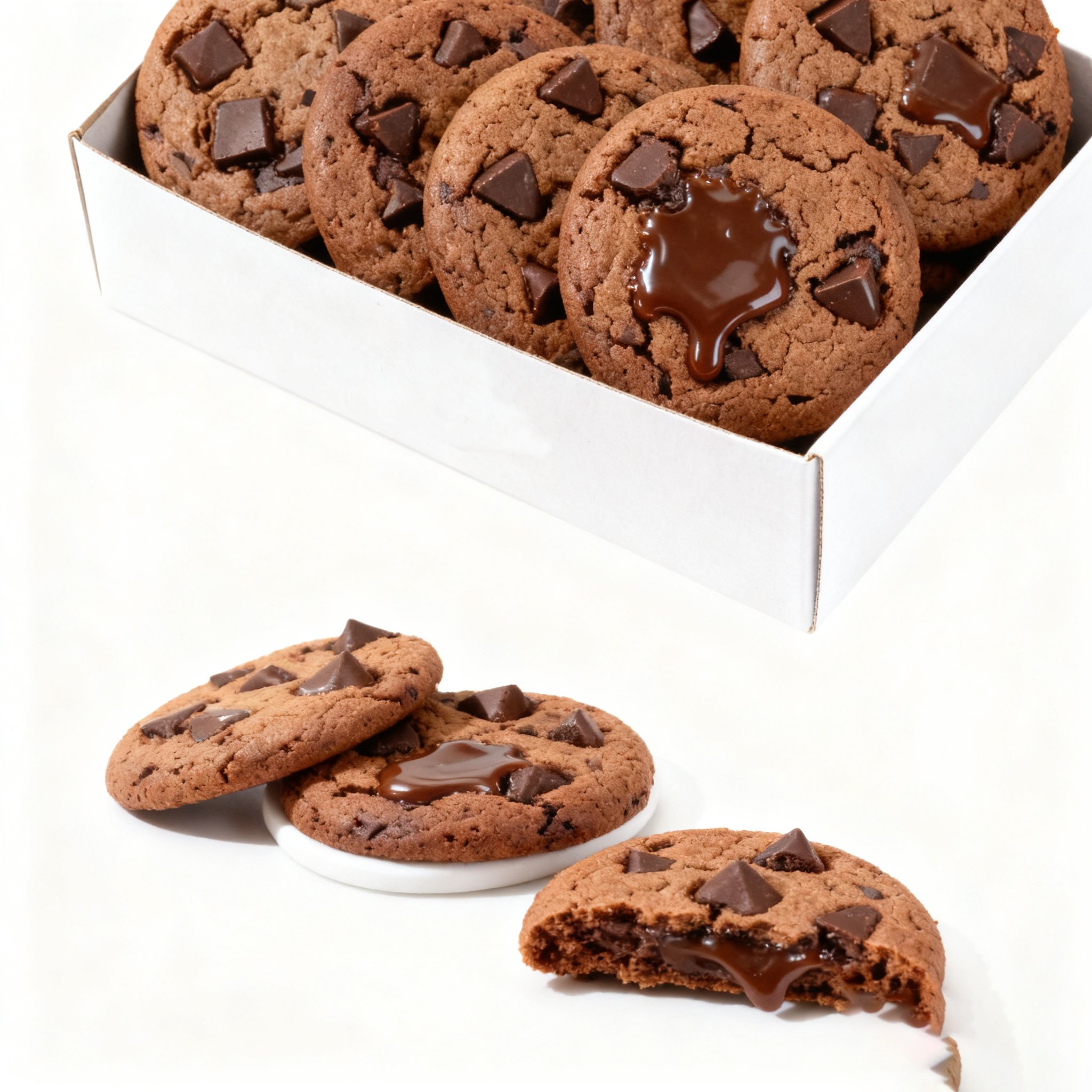 濃厚なチョコレートクッキーの断面写真