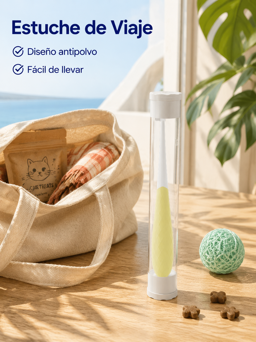 Cepillo dental suave para el cuidado de los gatos