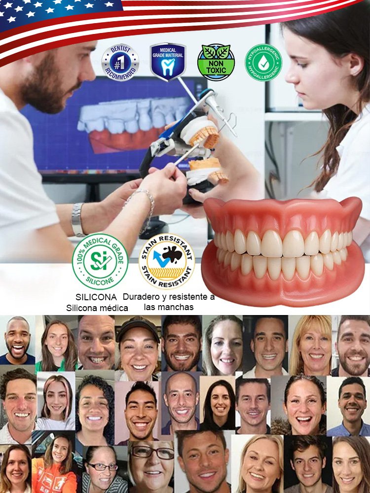 Set de prótesis dentales de soporte esquelético total