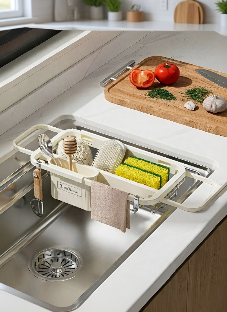 싱크대 공간 활용에 좋은 다용도 선반