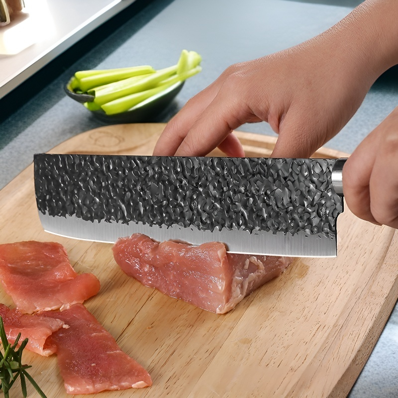 나무결 무늬로 도색된 스테인리스 스틸 주방칼