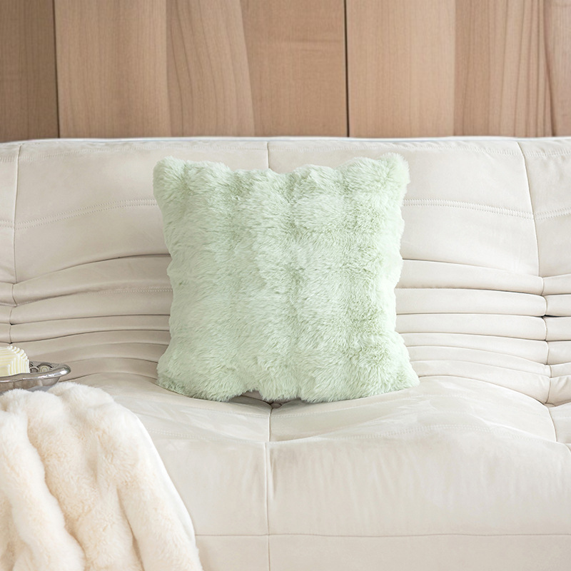 Plush Pillow Covers Pillow Covers Solid Color Plush Bedroom Bubble Plush