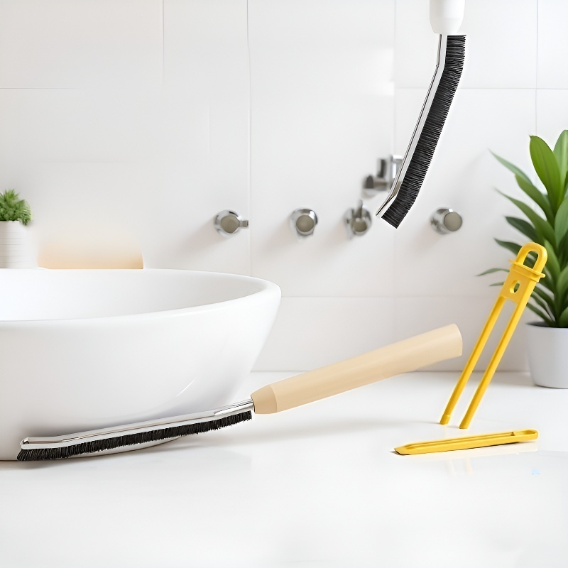 Multifunctional 3-in-1 long crevice cleaning brush