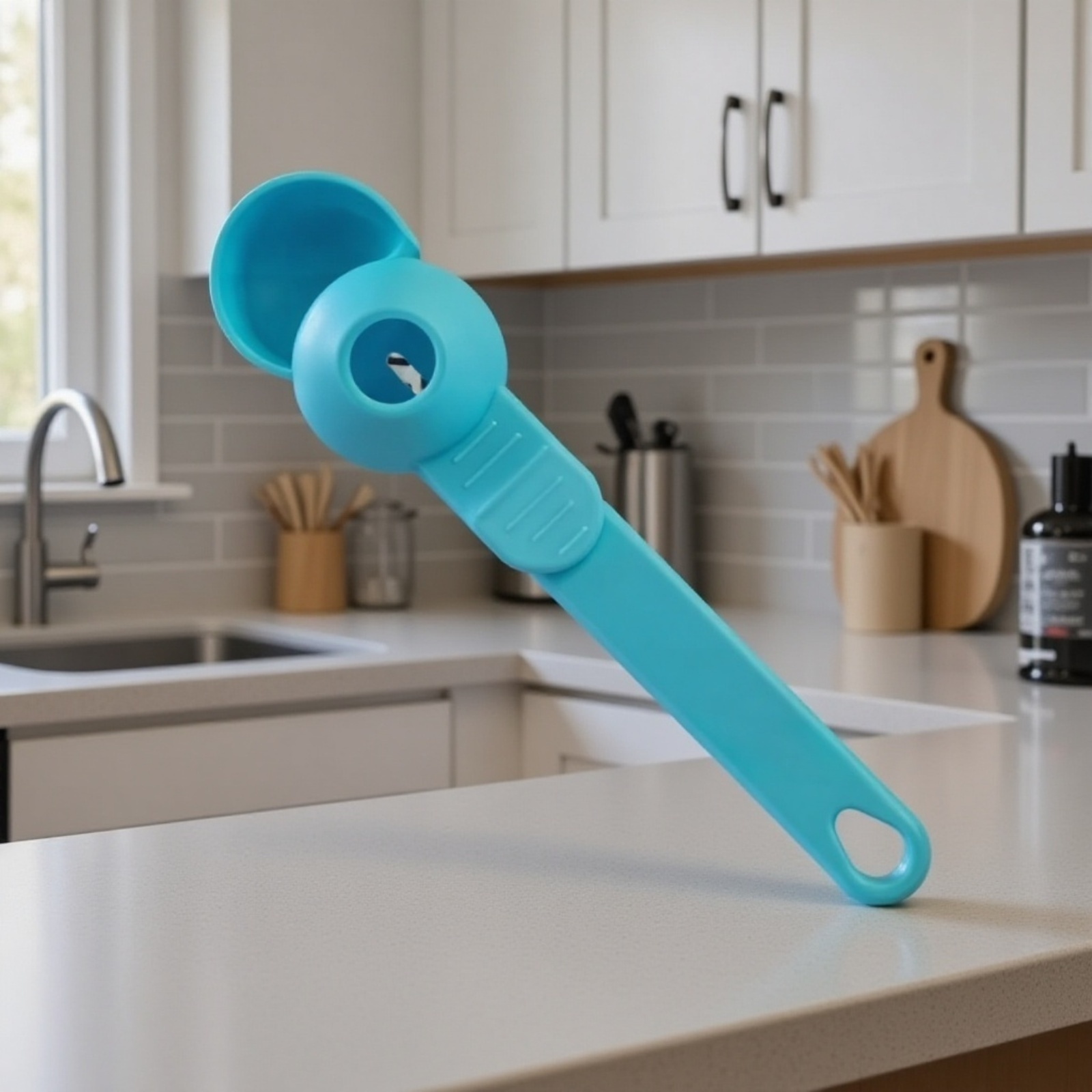 Long-handled, large-capacity, leak-proof coffee spoon