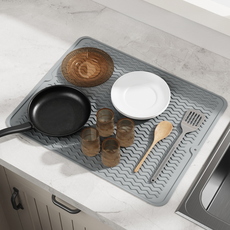 미끄럼 방지 및 배수 식기 세척 매트