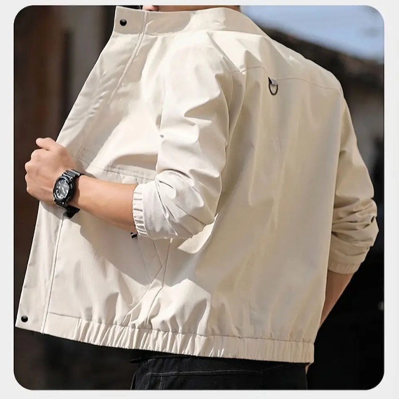 簡約立領拉鍊外套