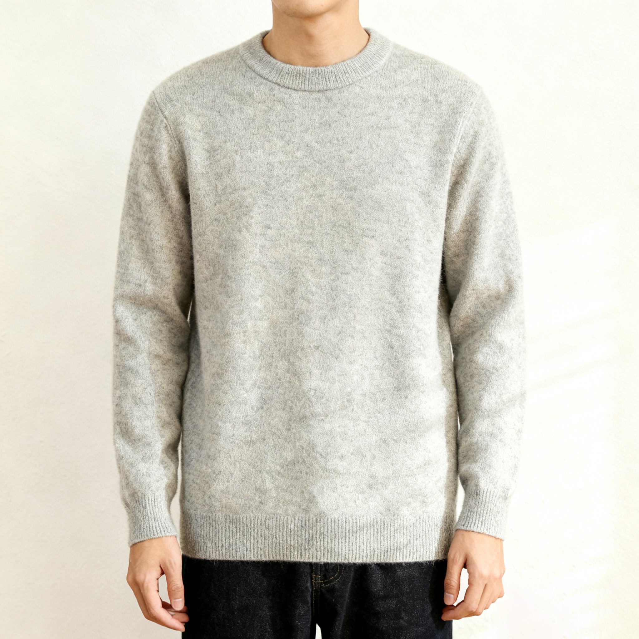 심플 데일리 라운드 니트