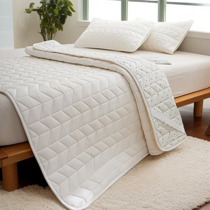 Colchón de algodón plegable antideslizante para dormitorio, individual, delgado y antibacteriano