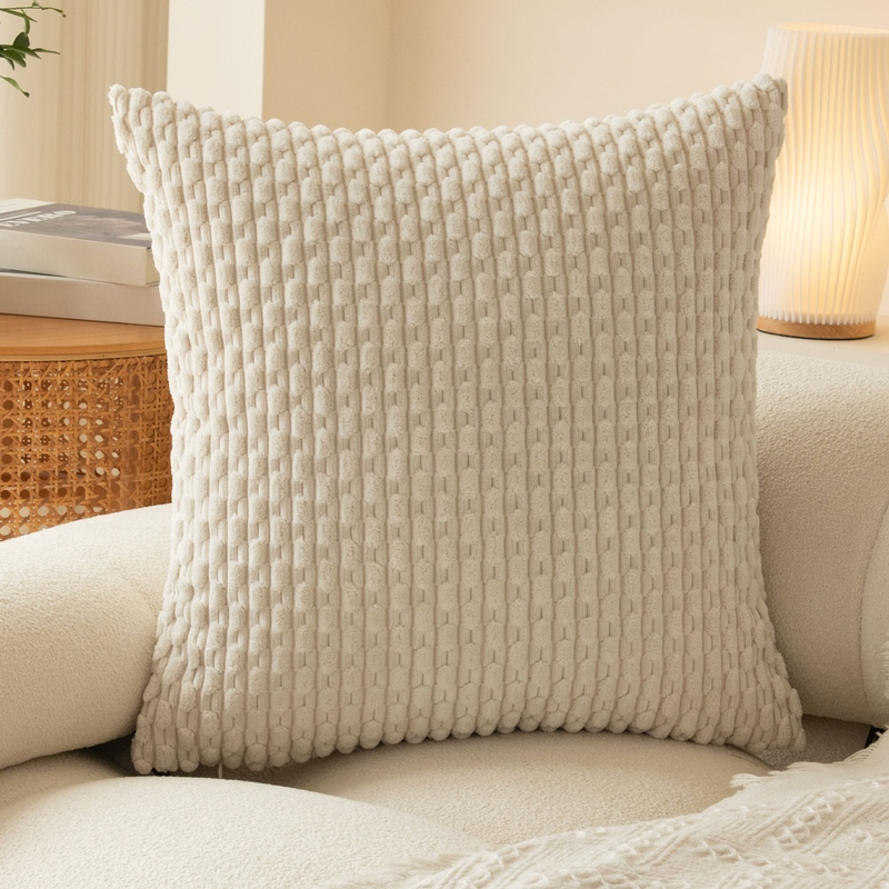 链条灯芯绒抱枕枕套