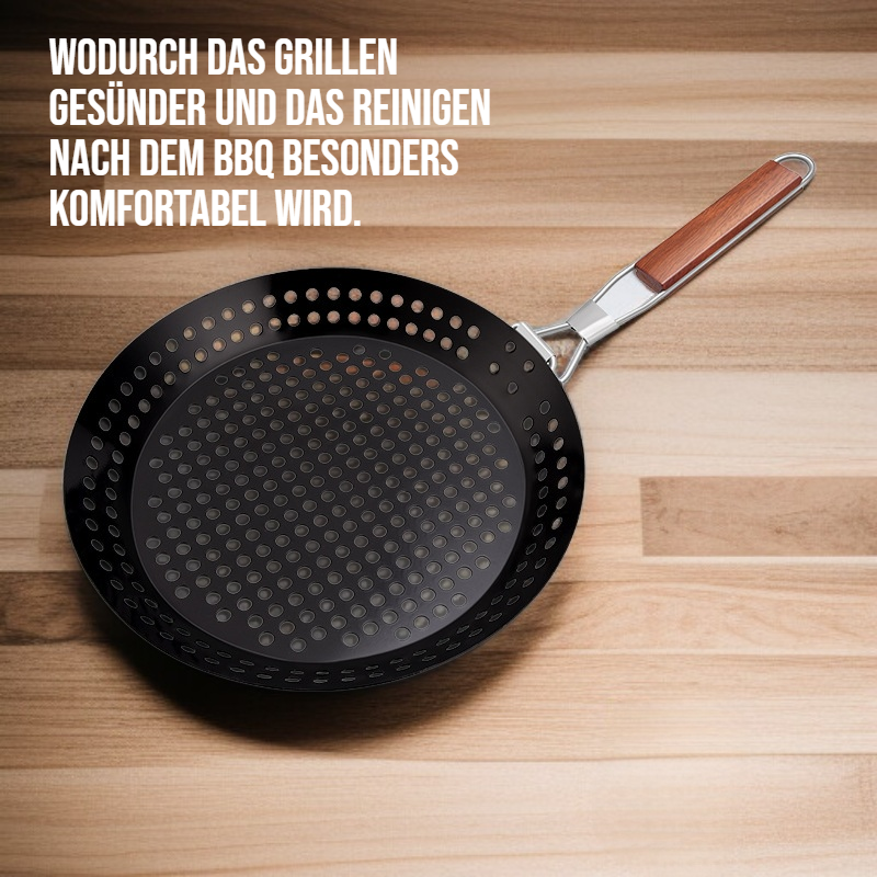 Hohle Grillplatte für perfekte Hitzeverteilung beim Grillen
