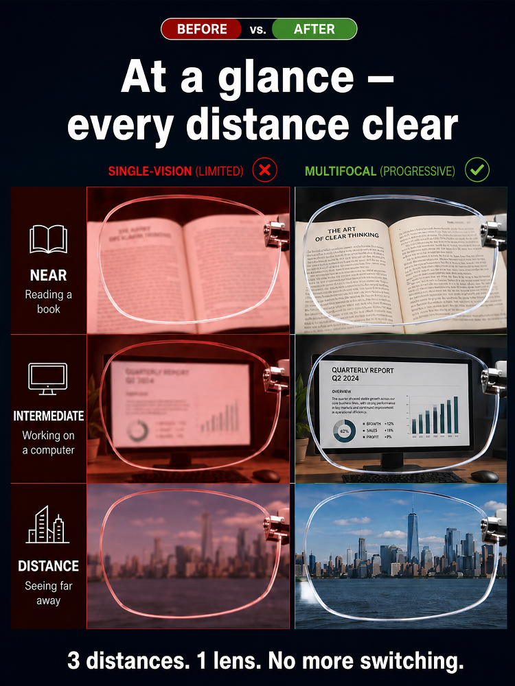 Ultra-light Diamond-Cut Rimless Reading Glasses