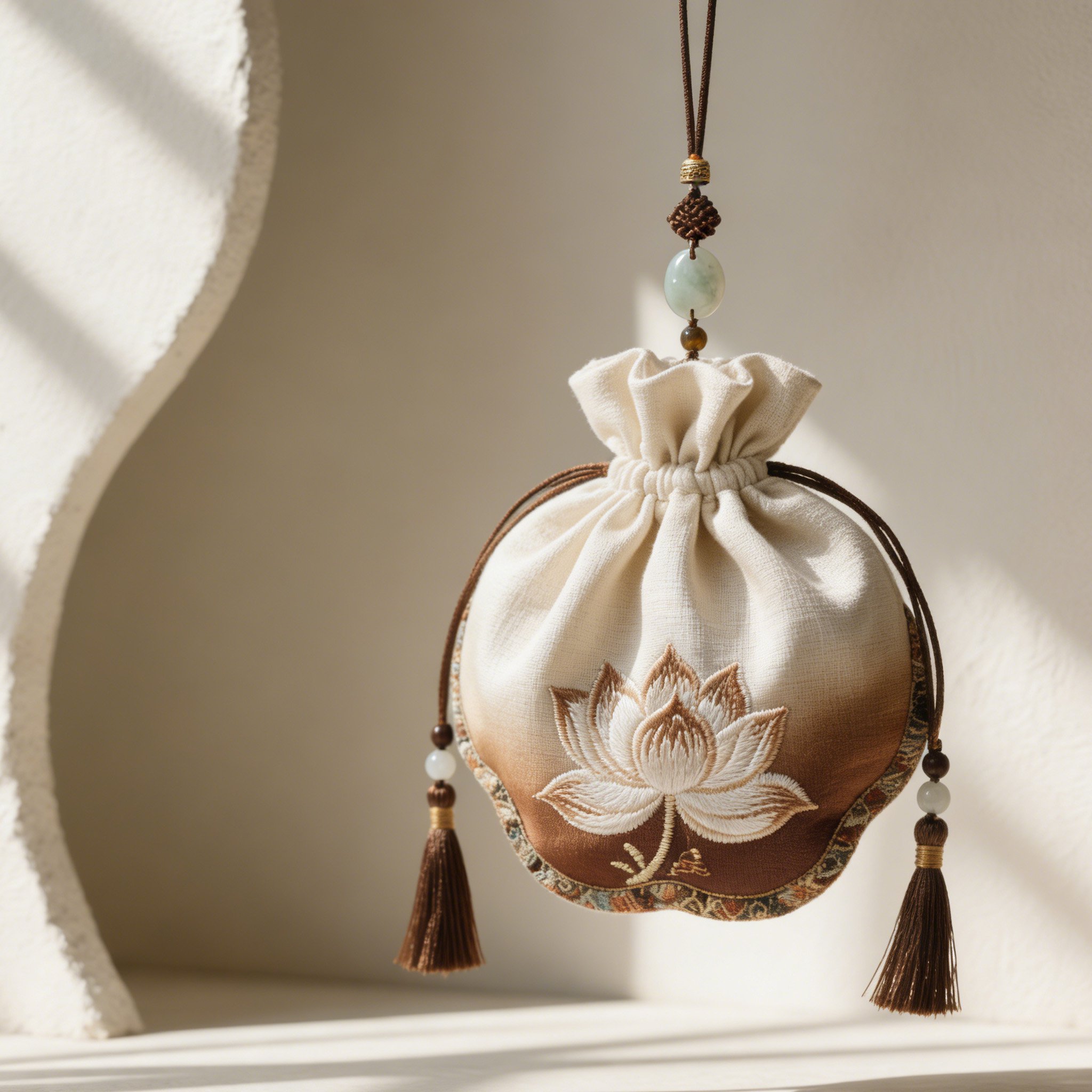 ถุงหอมดอกบัวผ้าซาติน 3 ชิ้น รูปสินค้า