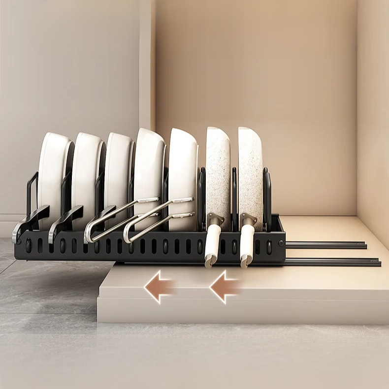 Adjustable Pot and Pan Organizer Rack 