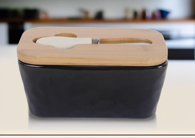 Butterdose mit Steinmuster – stilvolle Butteraufbewahrung