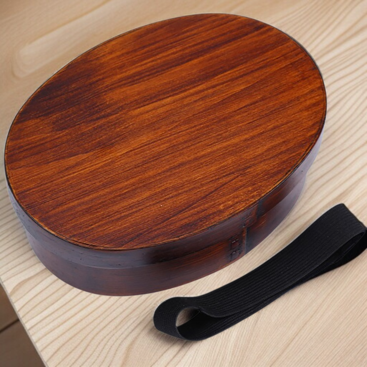 日式木質分格便當盒