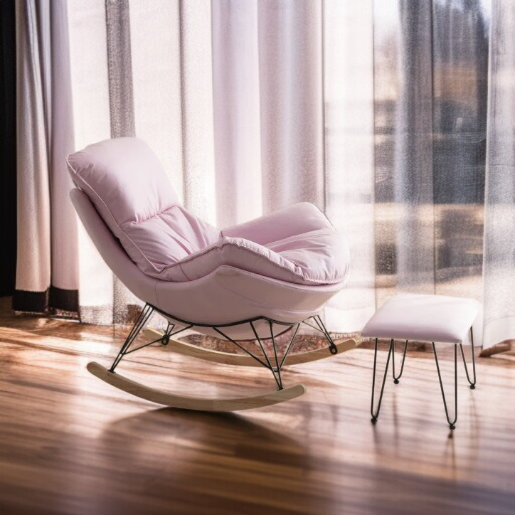 Living Room Balcony Lazy Rocking Chair Nordic Style Nap Leisure Recliner