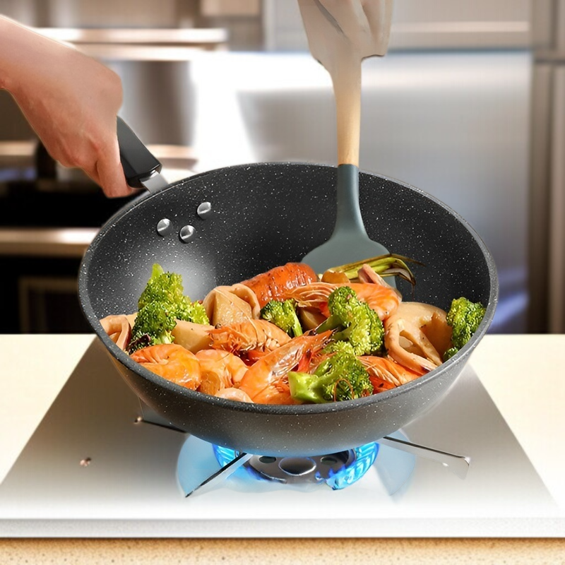 가정용 맥반석 논스틱 프라이팬 전용 프라이팬 기름 연기 적은 프라이팬 프라이팬 맥반석 논스틱 프라이팬