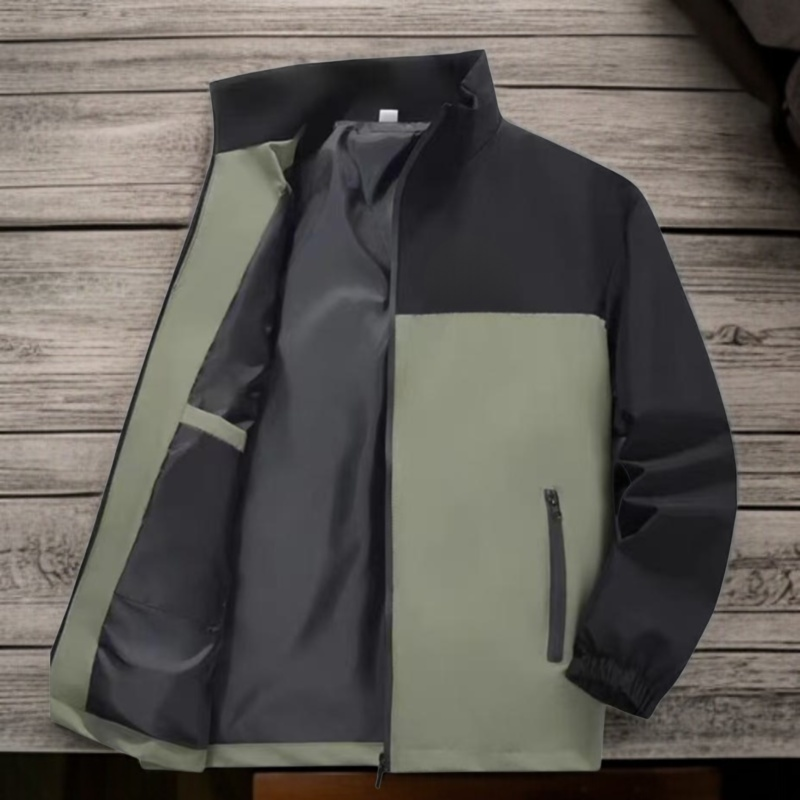 メンズ薄手ウィンドブレーカー 春秋用 ルーズフィット 防水・防汚 チャイナジャケット