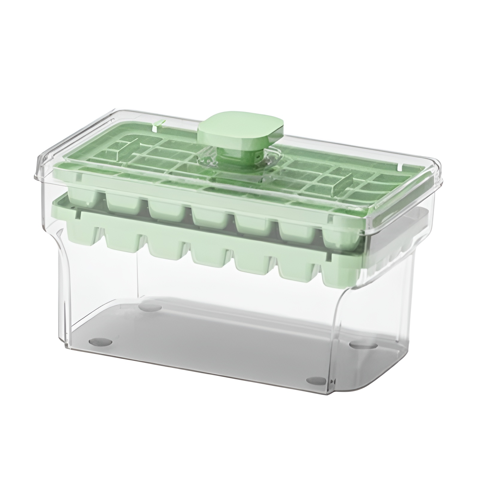 Food Grade Large Capacity Home Press Ice Cube Tray, Ice Storage Container