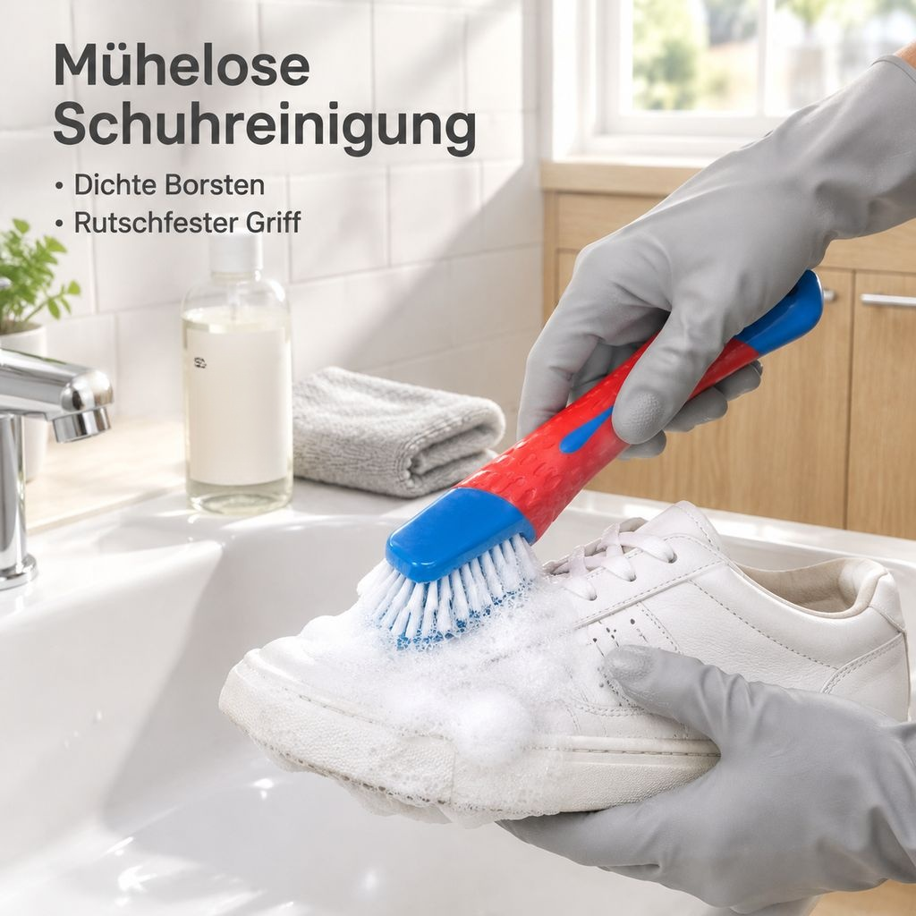 Nano-Schuhbürste mit weichen und harten Borsten