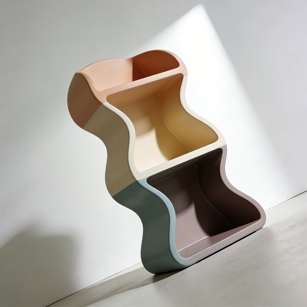 本を収納したデスク上の整理ラック