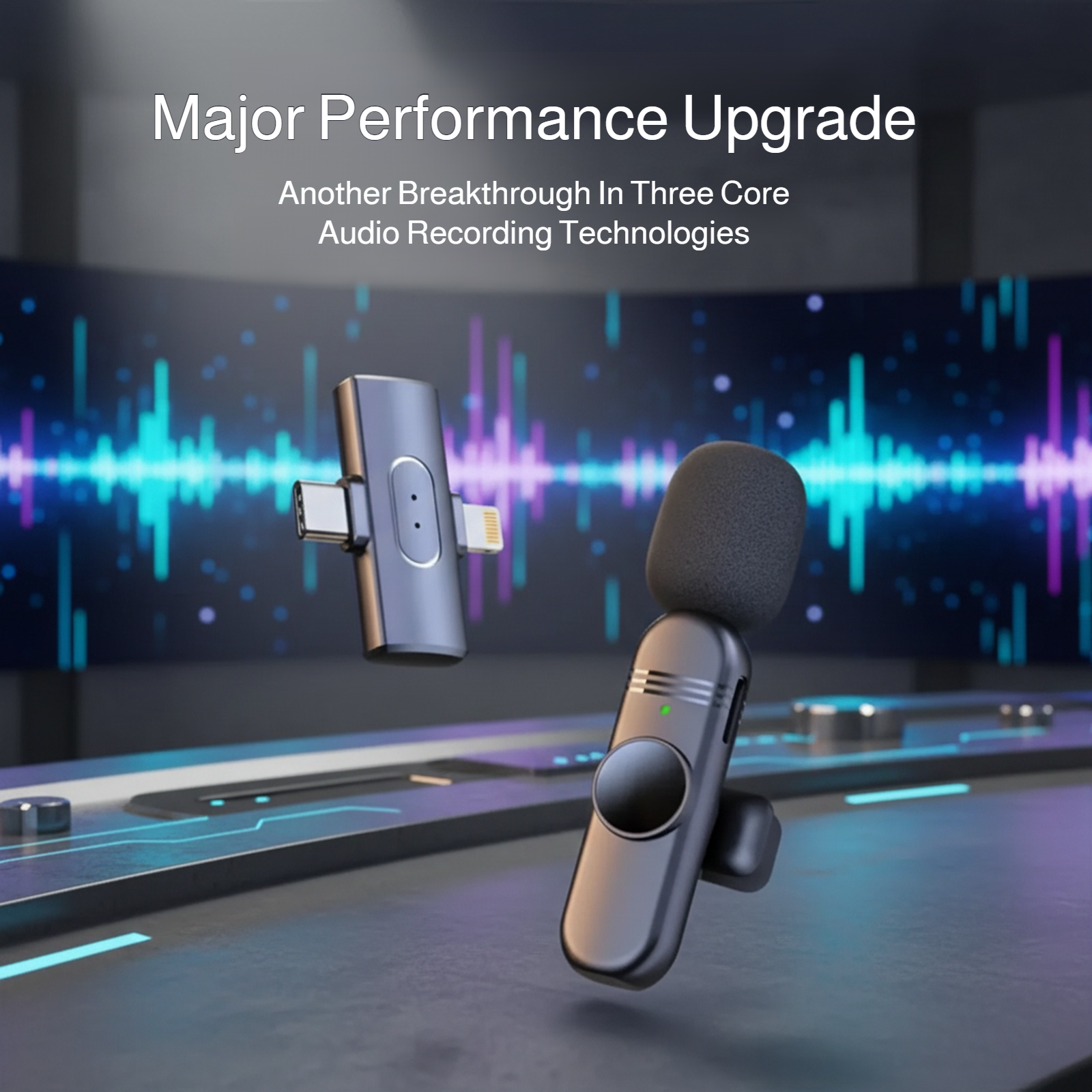 S65 Wireless 2-in-1 Noise Cancelling Lavalier Microphone, High-Quality Audio for Live Streaming