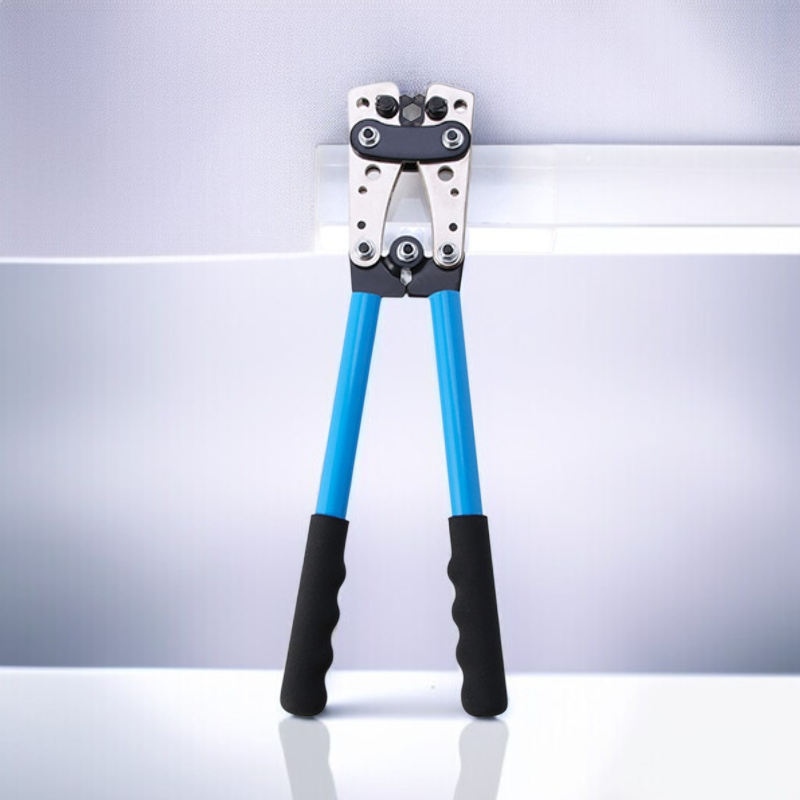 大型ケーブルカッター圧着セット 冷圧端子クランプ ノーズベア圧着プライヤー 裸圧着ケーブルカッター