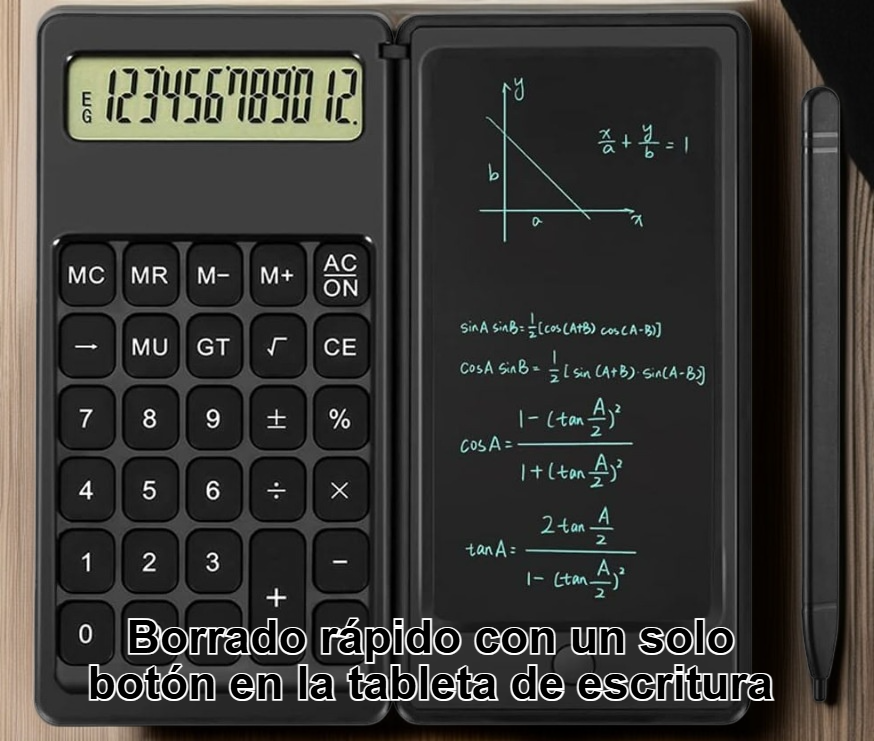 Calculadora electrónica con tableta de escritura a mano