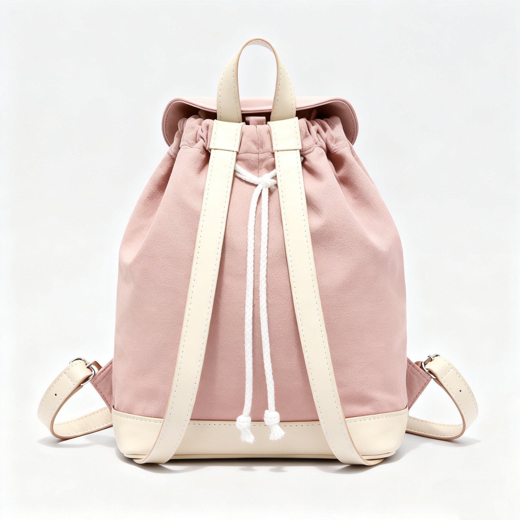 กระเป๋าเป้ผ้าผสมสีขาว