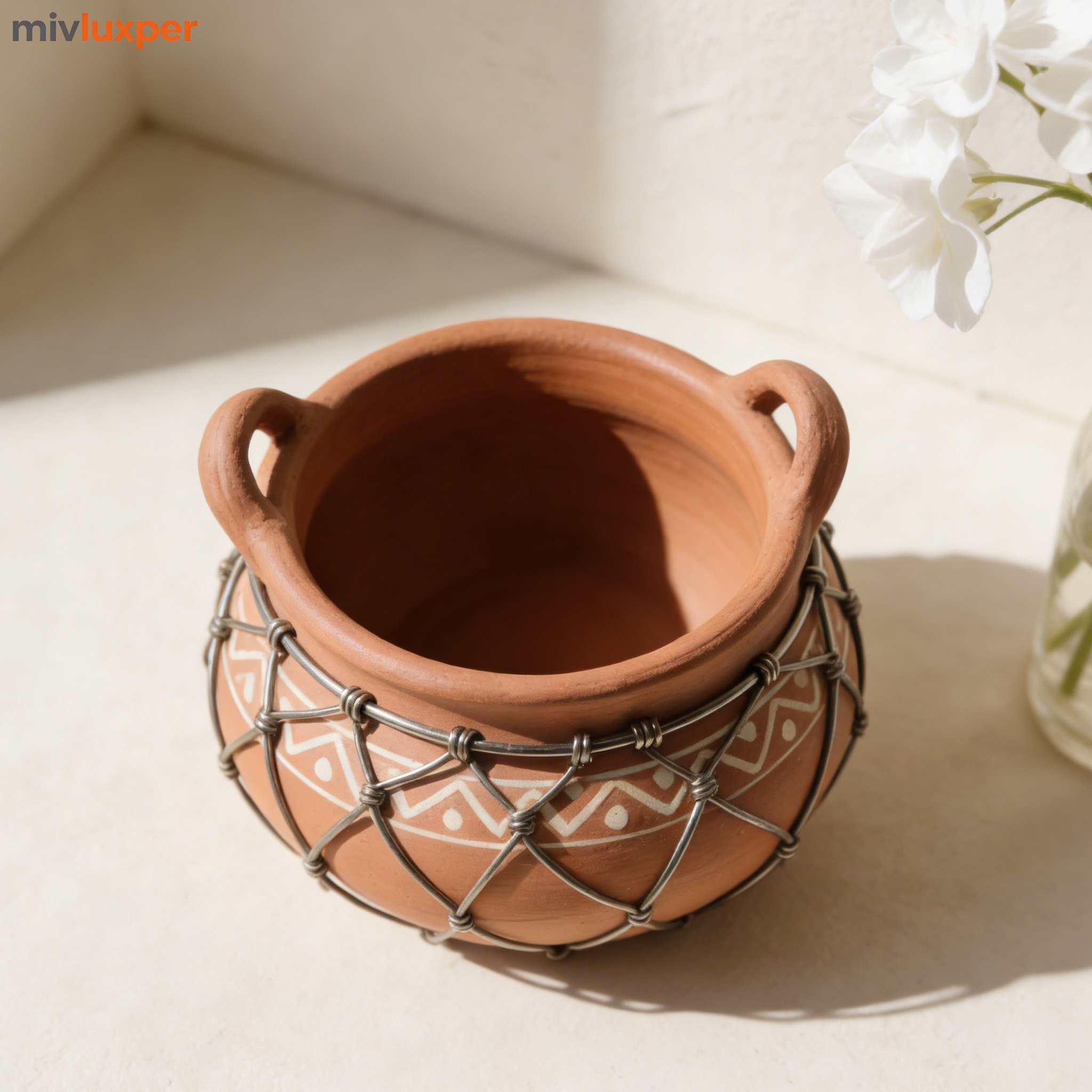 Cazuela tradicional de alambre de hierro