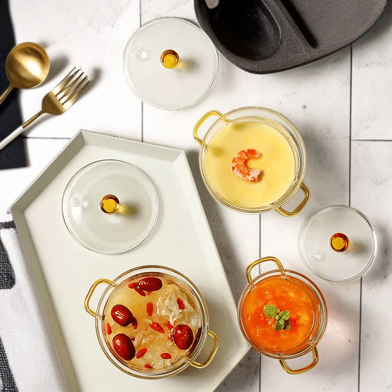 주방 액세서리 가정용 유리 조리 냄비 세트