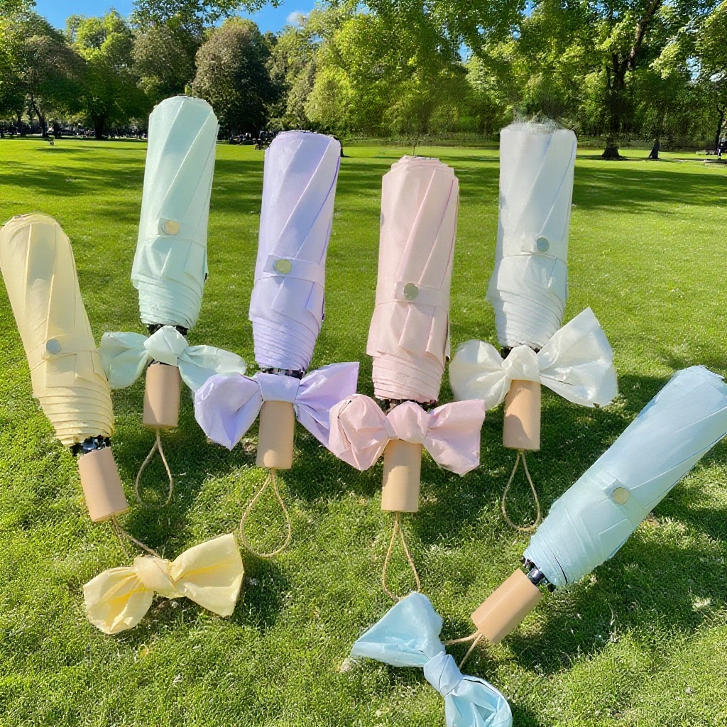 3단 접이식 수동 손잡이 우산