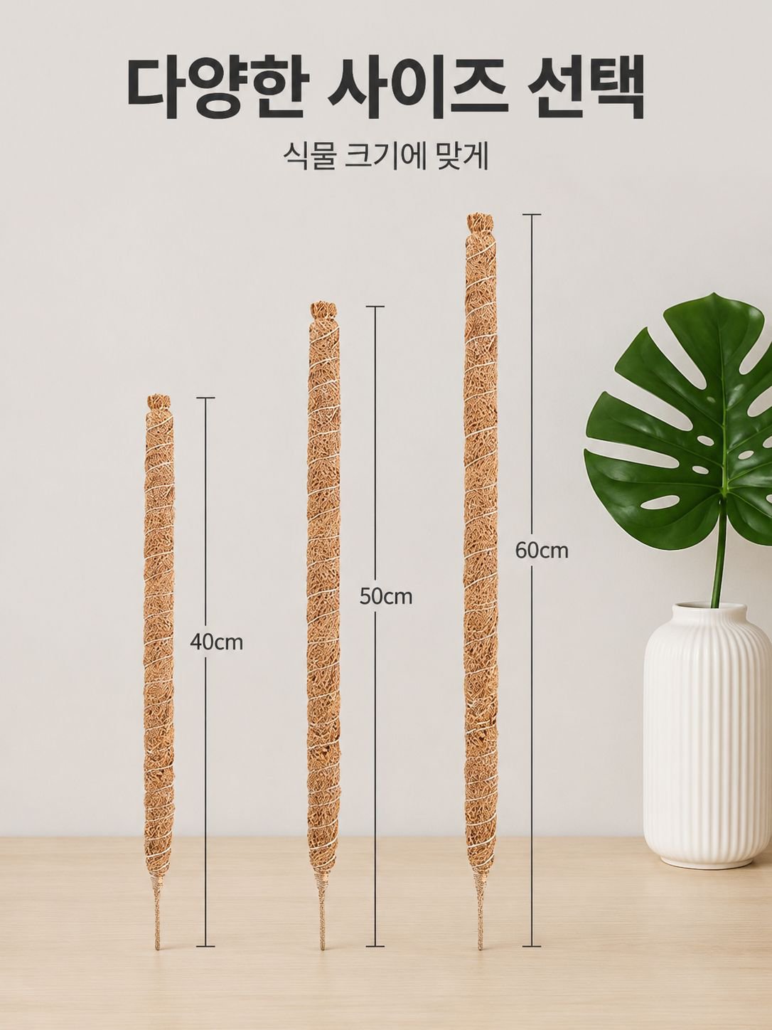 거북등 대나무 지지대 녹나주 고정 지지대 종려주