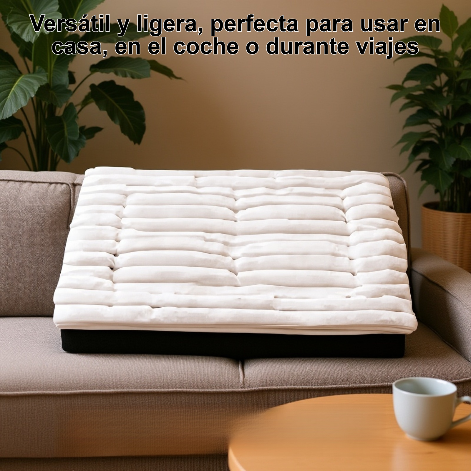 Perro descansando sobre alfombrilla acolchada